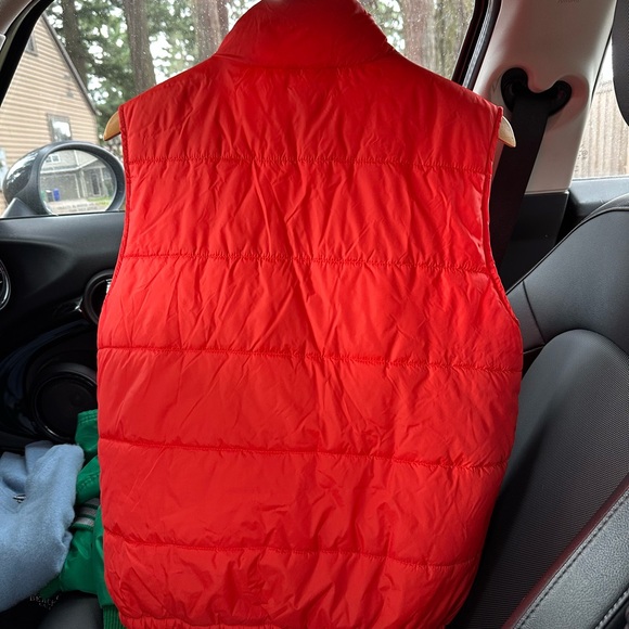 Billabong Quilted Puffer Vest - Neon Coral - Picture 4 of 5